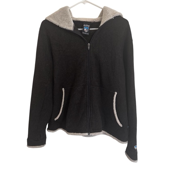 KÜHL ALFPACA Fleece Zip Up Hoodie Jacket Women's XL Brown - Picture 1 of 6